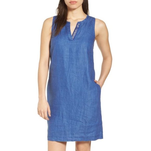 NWT TOMMY BAHAMA Sea Glass Linen Shift Dress XS/TP - Picture 7 of 16